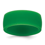 Flat Edge Wedding Band in Green Silicone, 8.7mm
