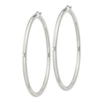 Sterling Silver 3mm Round Hoop Earrings