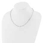 Sterling Silver 4.2mm Paperclip Link w/ ext Necklace