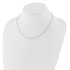 14 Karat White Gold 1.5mm Singapore 16in+2in Adjustable Chain