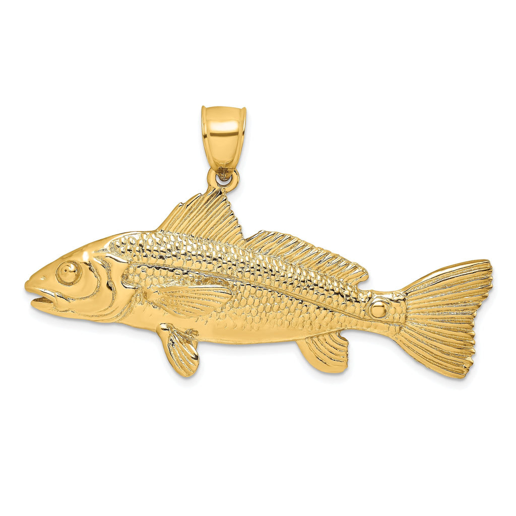 14K 3-D Red Fish Charm