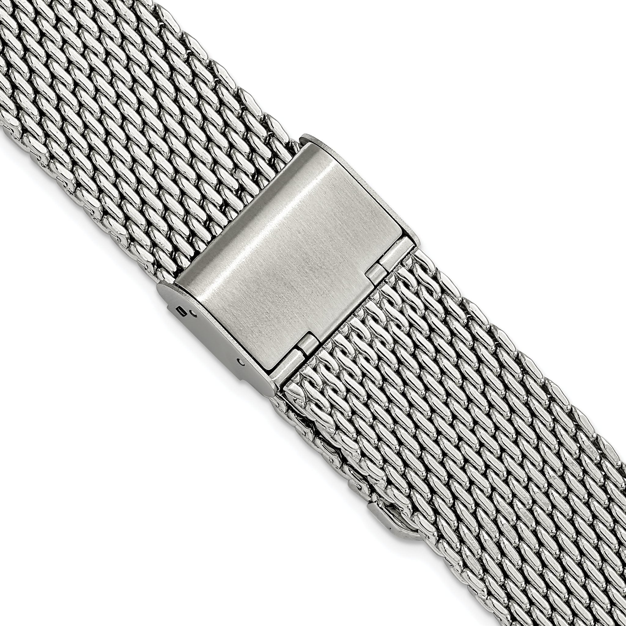 Mesh Watch Strap in Stainless Steel, 22mm