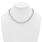 True Origin 14k White Gold 8 5/8 carat Lab Grown Diamond VS+ F+ 18 inch Link Necklace