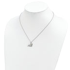 Sterling Silver 12K Gold Faith Butterfly Necklace 18 Elegant Design