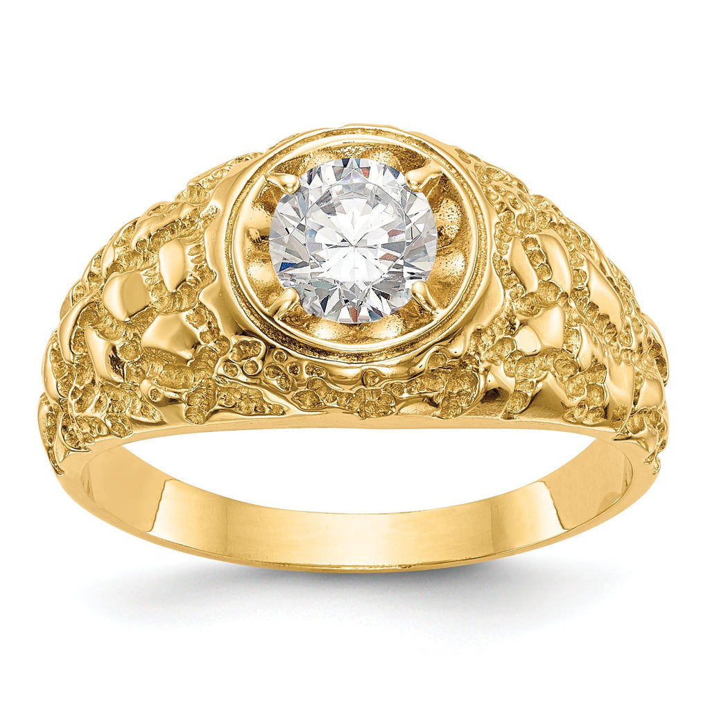 14k 7/8 carat Lab Grown Diamond VS/SI+ G+ Complete Men's Ring