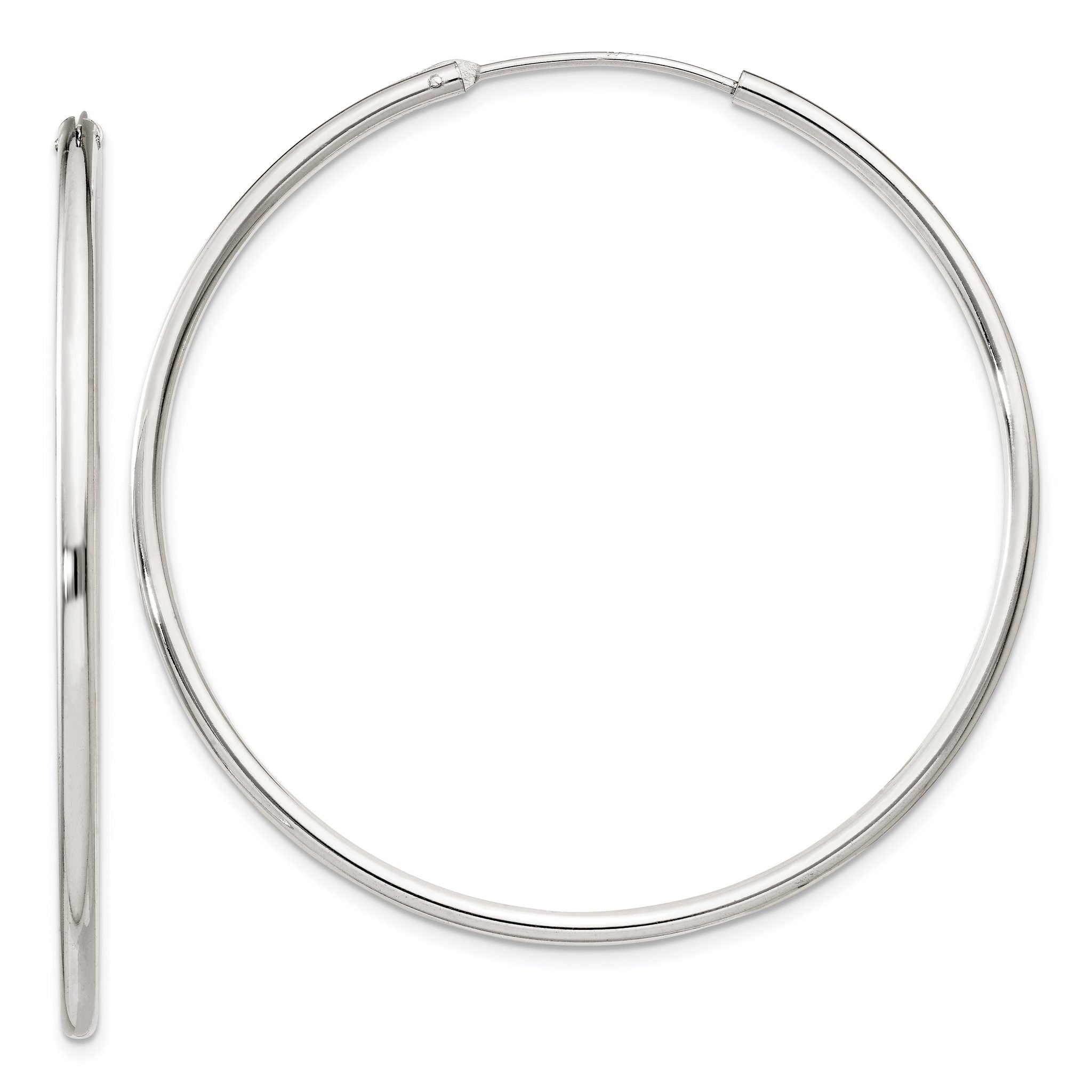 Sterling Silver 2mm Hoop Earrings Main image