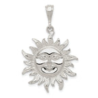925 Sterling Silver Sun Pendant with Polished Anti-Tarnish Finish Men's Solid Design by Sophia Jewelers