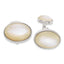 Polished Sterling Silver Mother of Pearl Cuff Links