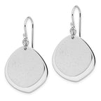 Sterling Silver 925 Rhodium-Plated Dangle Earrings with Polished Finish