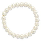 1928 Jewelry 8mm Ivory Imitation Pearl Stretch Bracelet