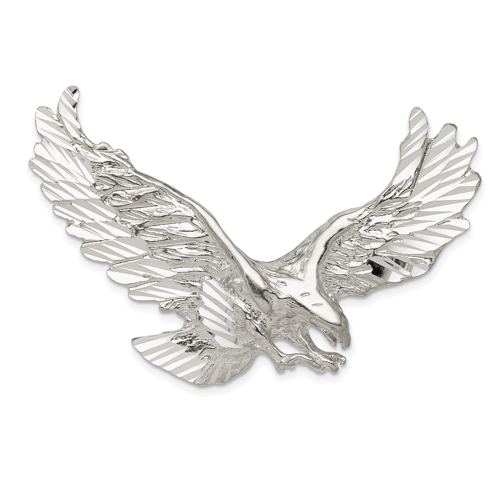 Sterling Silver 925 Men's Eagle Pendant with Anti-Tarnish Finish