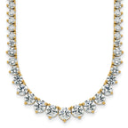 14k 11 5/8 carat Certified Lab Grown Diamond VS+ F+ Complete Round 20 inch Graduated Tennis Necklace