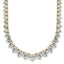 14k 11 5/8 carat Certified Lab Grown Diamond VS+ F+ Complete Round 20 inch Graduated Tennis Necklace