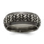 Edward Mirell Black Ti & Titanium Beveled Casated 9mm Band