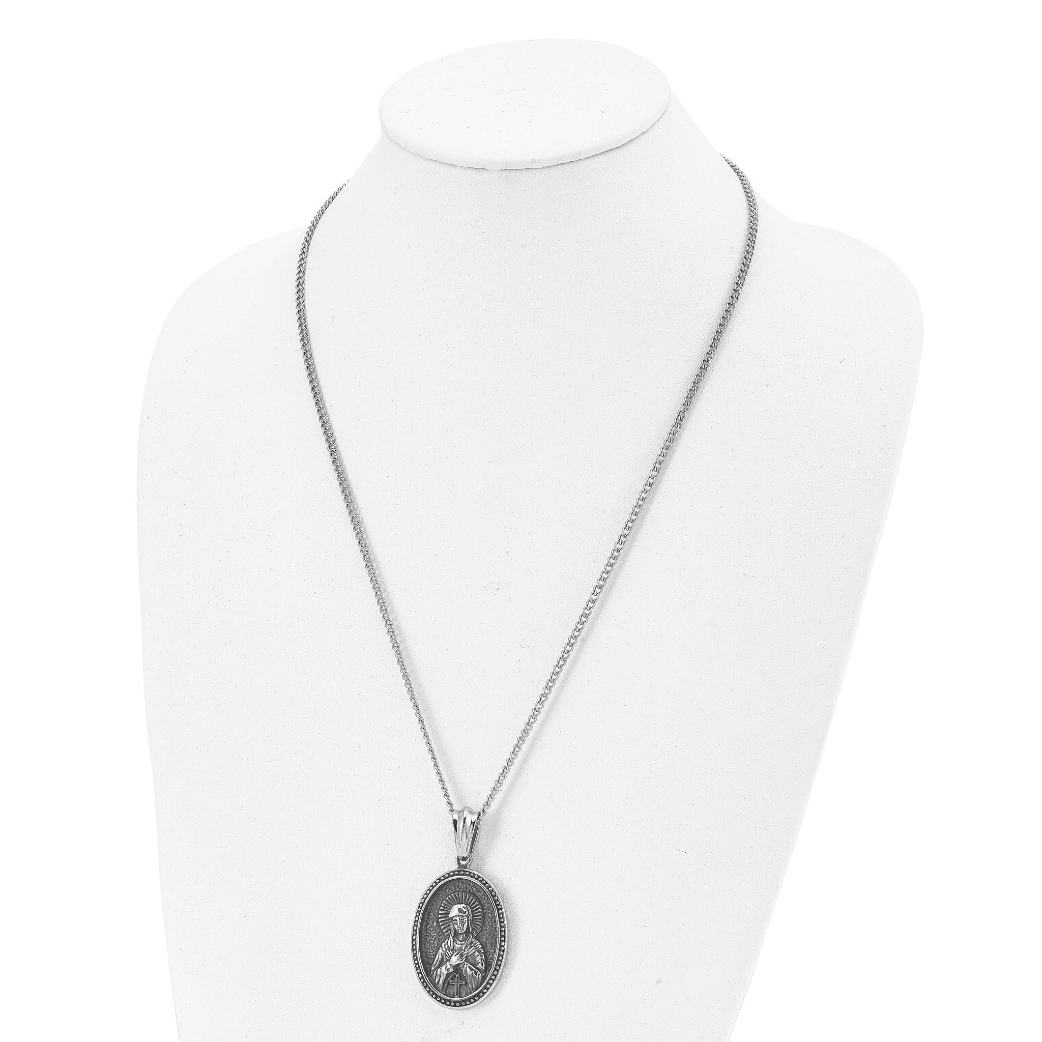 Our Lady of Guadalupe Pendant Necklace in Stainless Steel Secondary image