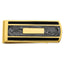 Gold-plated Kelly Waters Black and Grey Epoxy Money Clip with Engravable Area