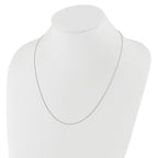 0.8mm 10K White Gold Wheat Chain