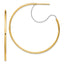 14K Two-Tone Large 2x45mm D/C Wire Polished Hoop Earrings