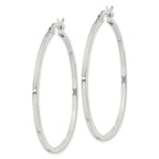 Sterling Silver 1.5x40mm Hoop Earrings