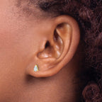 14K Yellow Gold 1/2 ct Lab-Created Diamond VS+ F+, Pear-Cut 3-Prong Stud Earrings