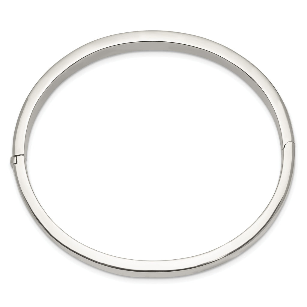 Sophia Jewelers Sterling Silver 925 Polished Hinged Bangle Women's Bracelet