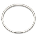 Sophia Jewelers Sterling Silver 925 Polished Hinged Bangle Women's Bracelet