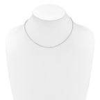 0.95mm 10K White Gold Flat Cable Chain