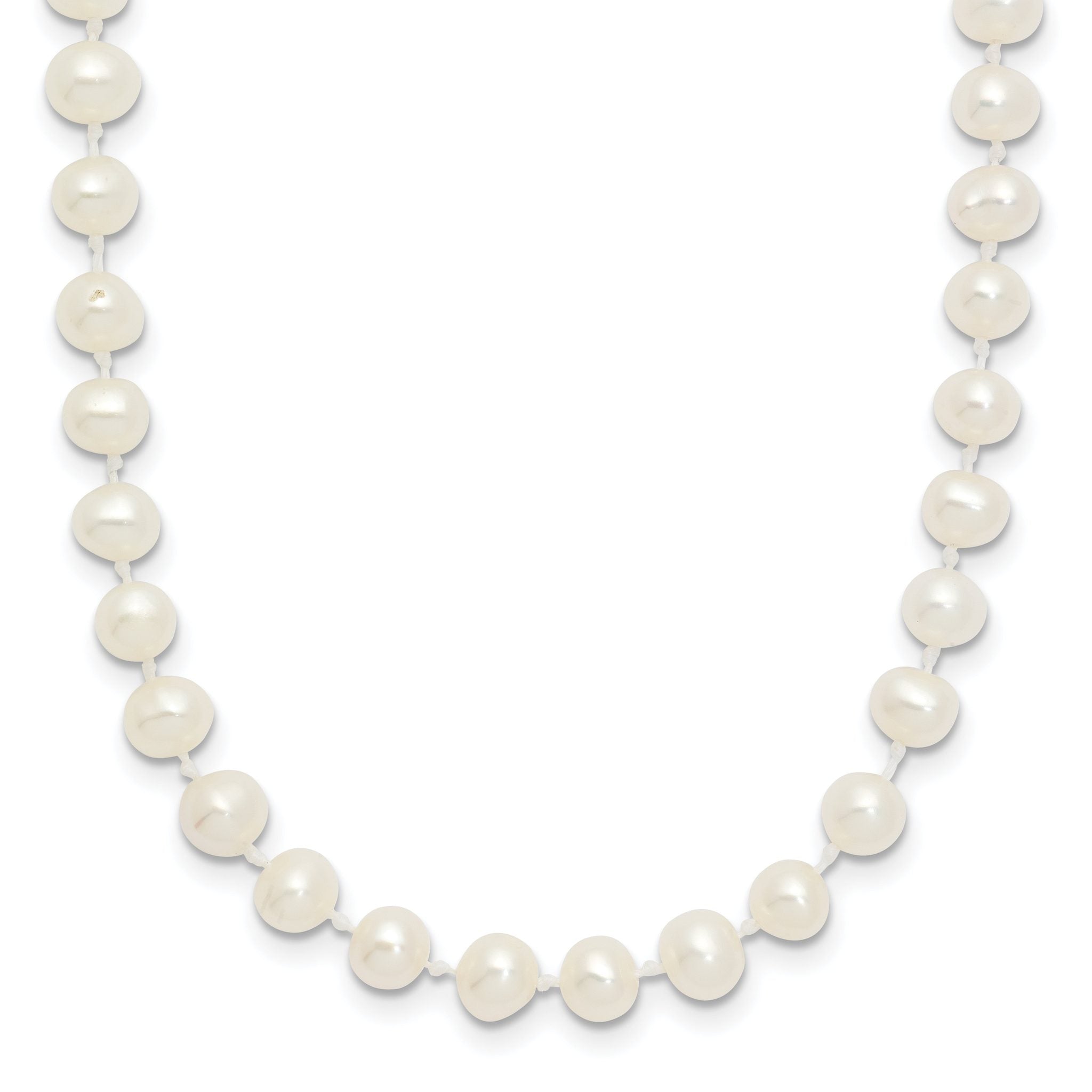 14k 4-5mm White Semi-Round Freshwater Cultured Pearl 12 inch Necklace Main image