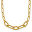 14K Polished Fancy Oval and Twisted Link 18 inch Paperclip Necklace