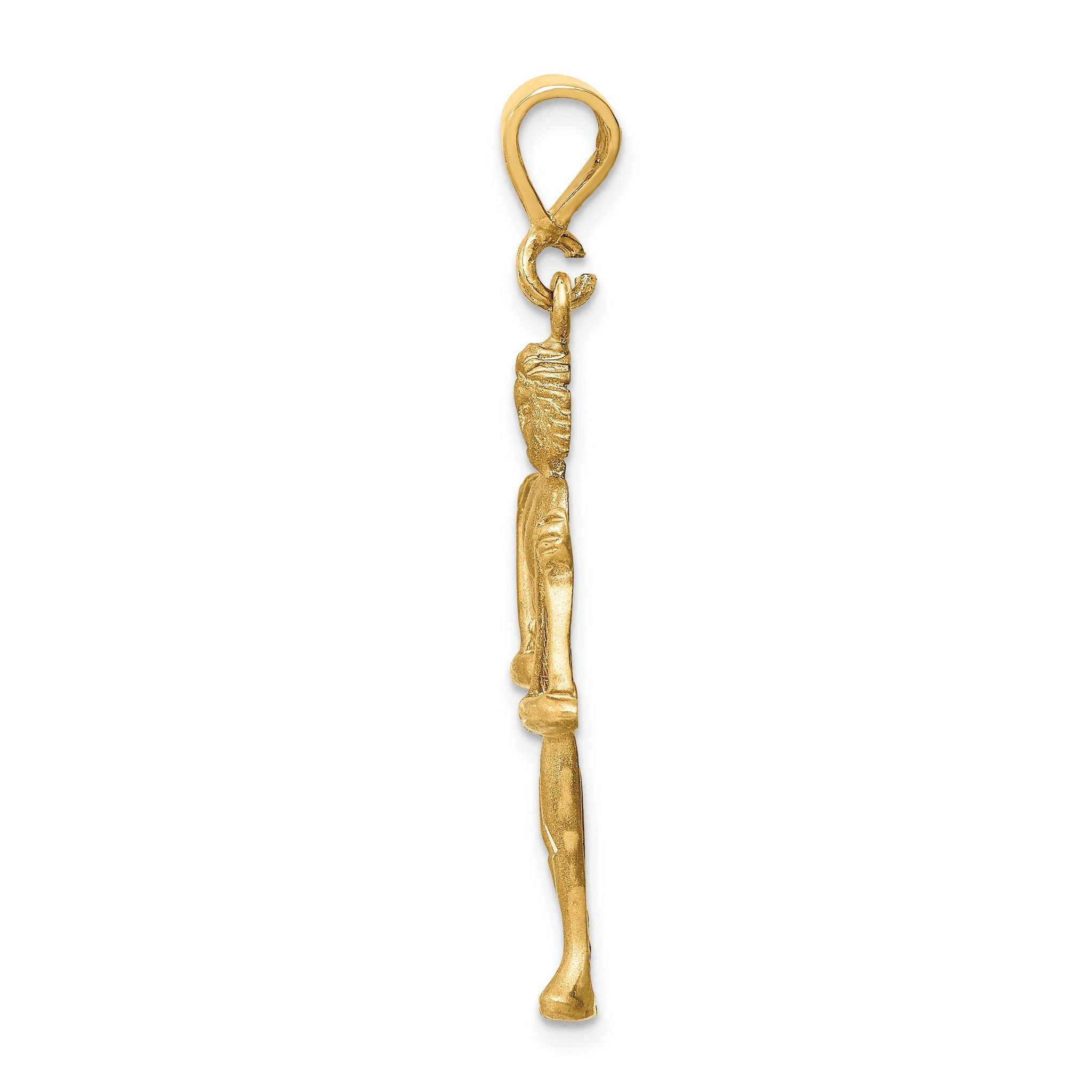 14K Gold Satin Diamond-Cut Libra Zodiac Charm  Elegant, Themed Design Secondary image