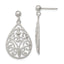 Sophia Jewelers 925 Sterling Silver Filigree Teardrop Dangle Earrings with Polished Finish