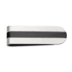Men's Polished Black Stainless Steel Money Clip
