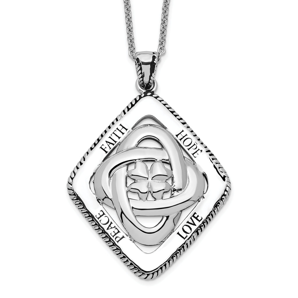 Sophia Jewelers Sterling Silver Family Blessings Gift-Ready Necklace