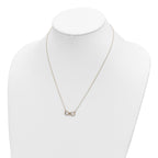 14K Gold Polished Infinity Heart Necklace for Women Elegant 18 Ropa Chain