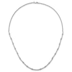 14k White Gold 3 1/2 carat Lab Grown Diamond VS+ F+ Complete 18 inch Fashion Tennis Necklace