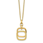 14k Polished and Brushed Double-strand Necklace