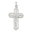 925 Sterling Silver Polished Crucifix Pendant with Anti-Tarnish Finish