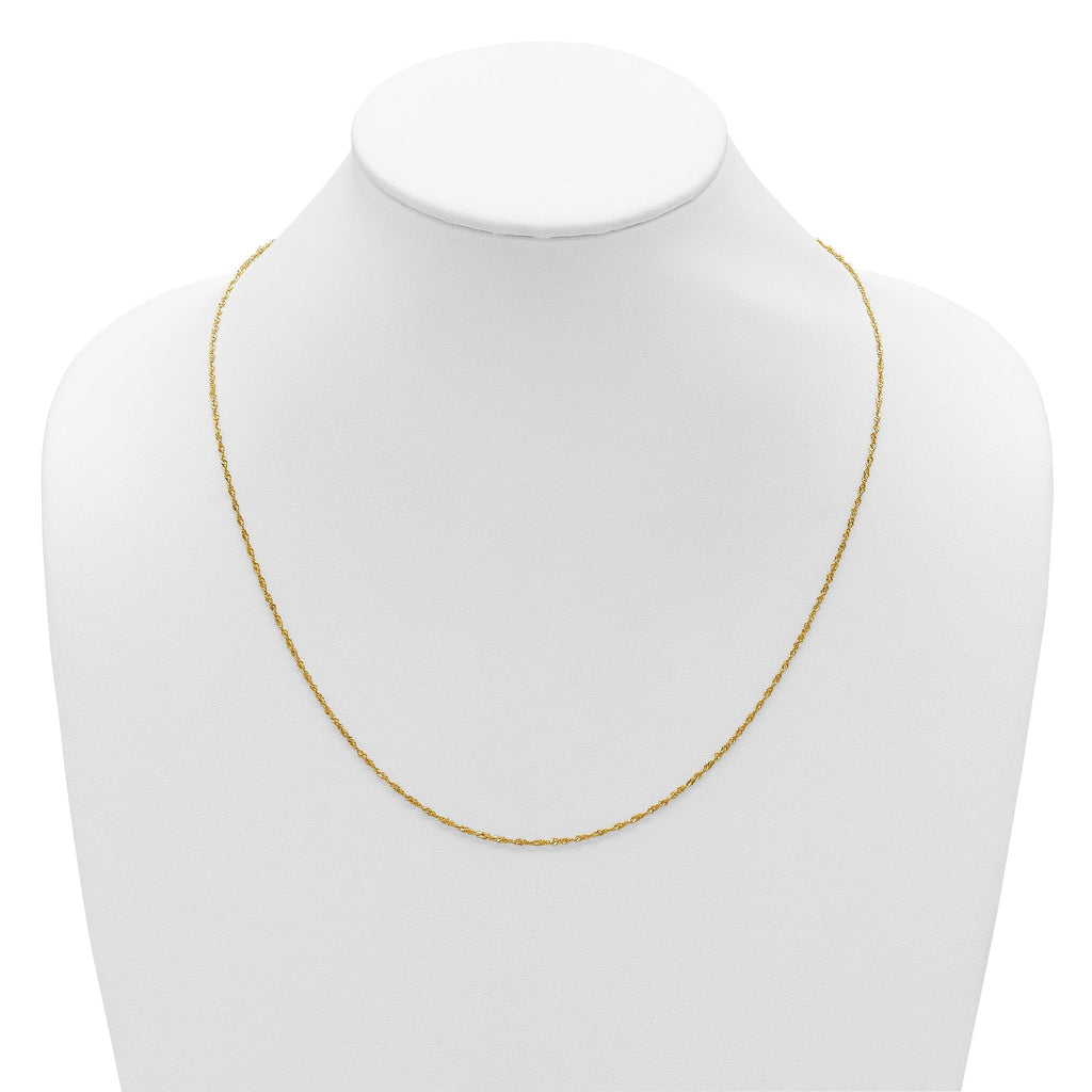 1.3mm 10K Yellow Gold Singapore Chain