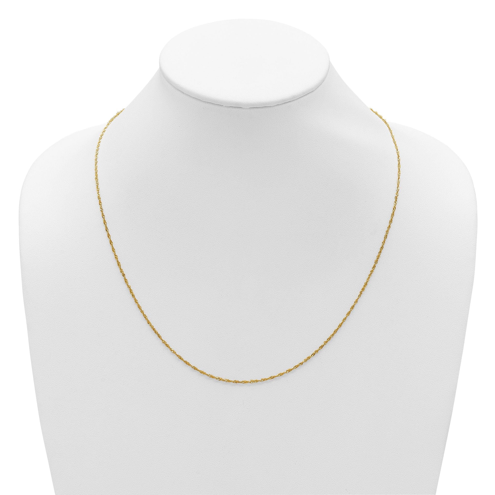 1.3mm 10K Yellow Gold Singapore Chain