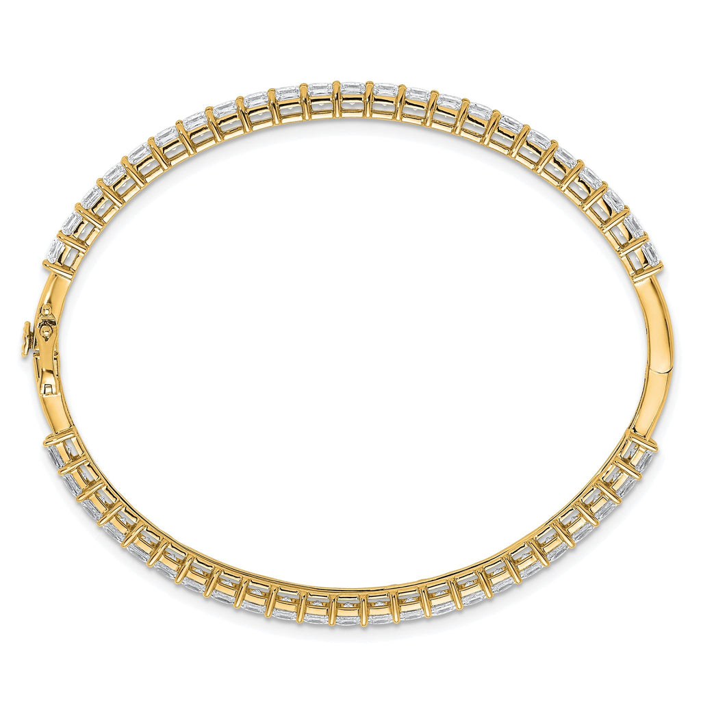14k 8 1/3 carat Lab Grown Diamond VS+ F+ Complete Hinged Bangle