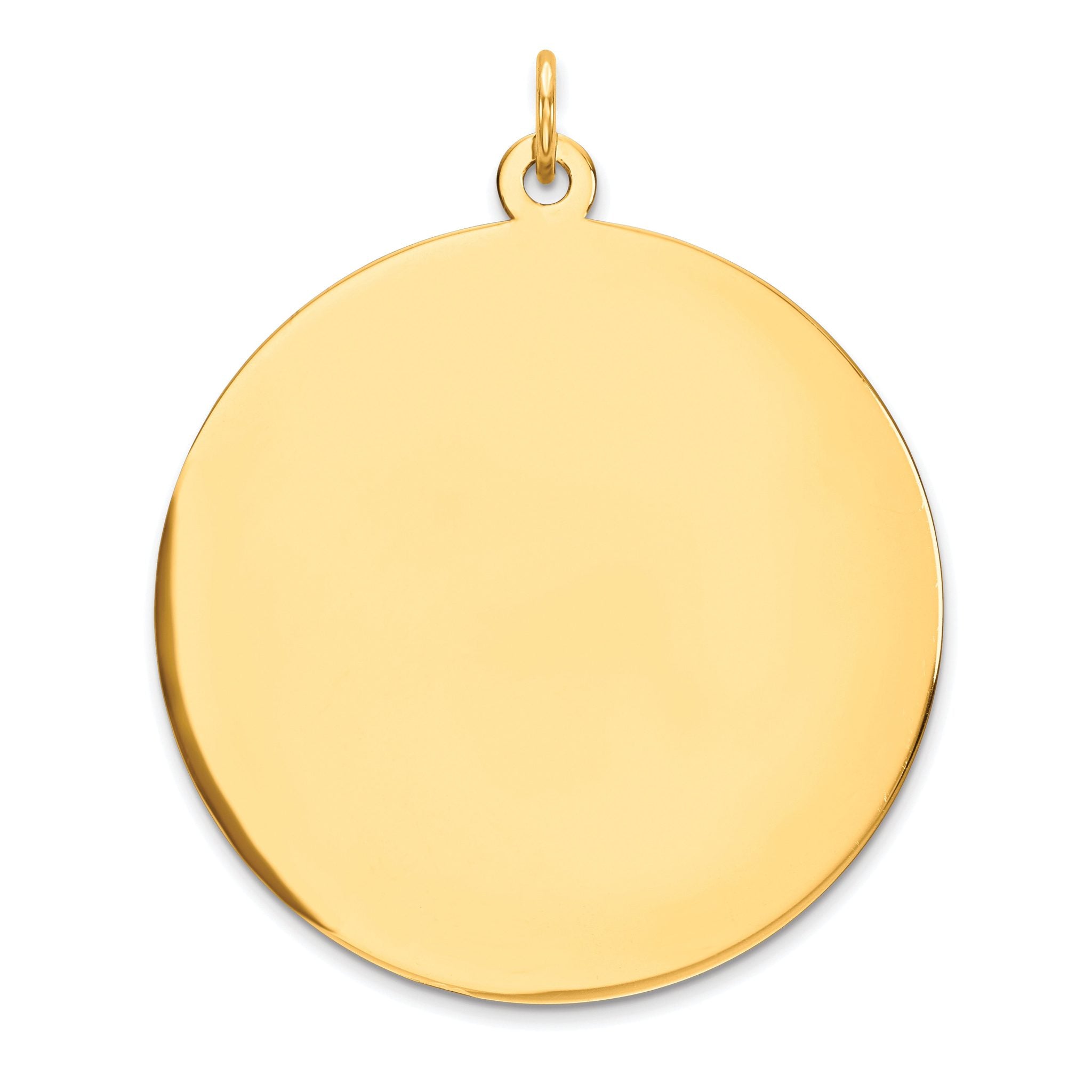 10K Plain .018 Gauge Circular Engravable Disc Charm Main image