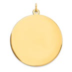 10K Plain .018 Gauge Circular Engravable Disc Charm