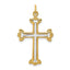 Sophia Jewelers Sterling Silver 925 Two-Tone Cross Pendant with Rhodium Elegance