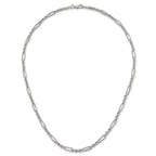 Sterling Silver Polished 4.0mm Figaro Rope 18 Inch Necklace