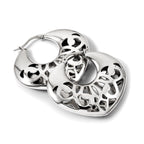 Stainless Steel Polished Creole Hoop Earrings for Women