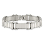 Stainless Steel Polished and Textured Bracelet for Men