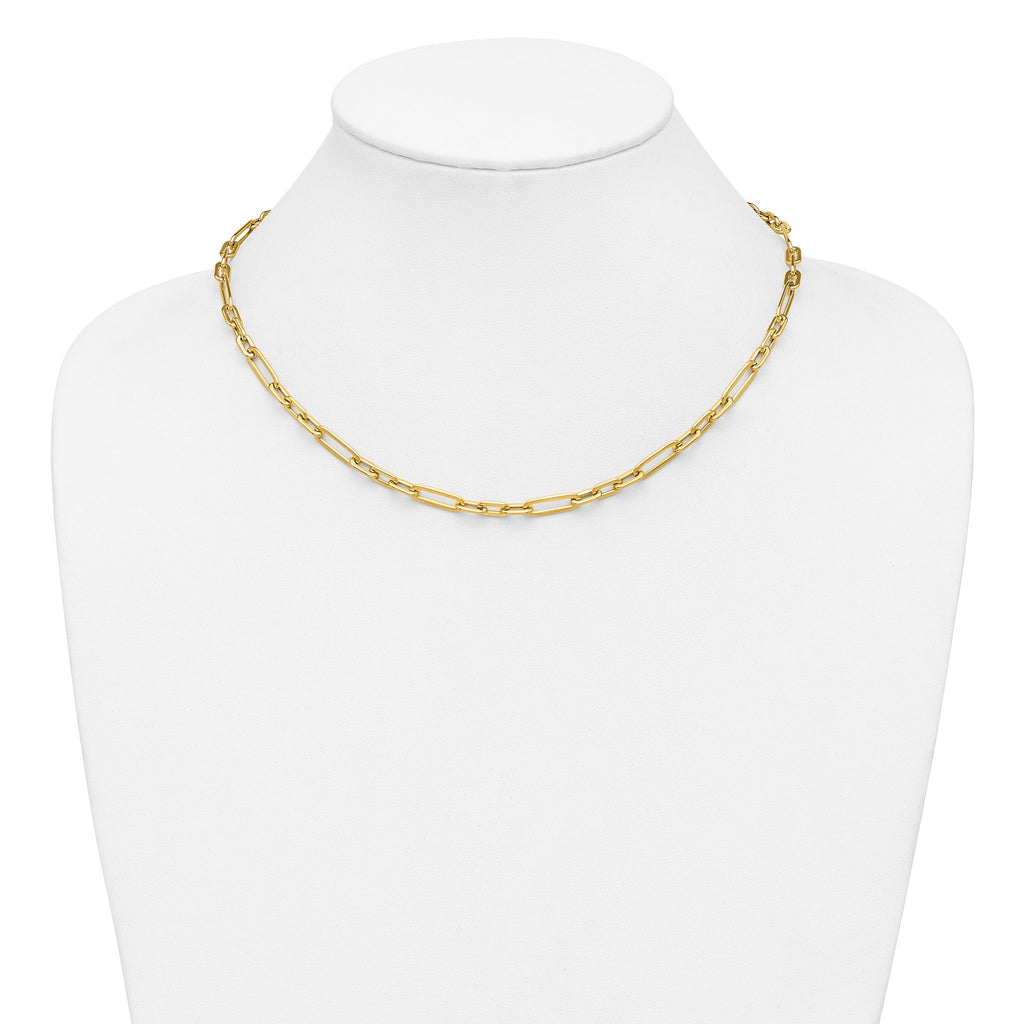 14K Polished Fancy Link Necklace
