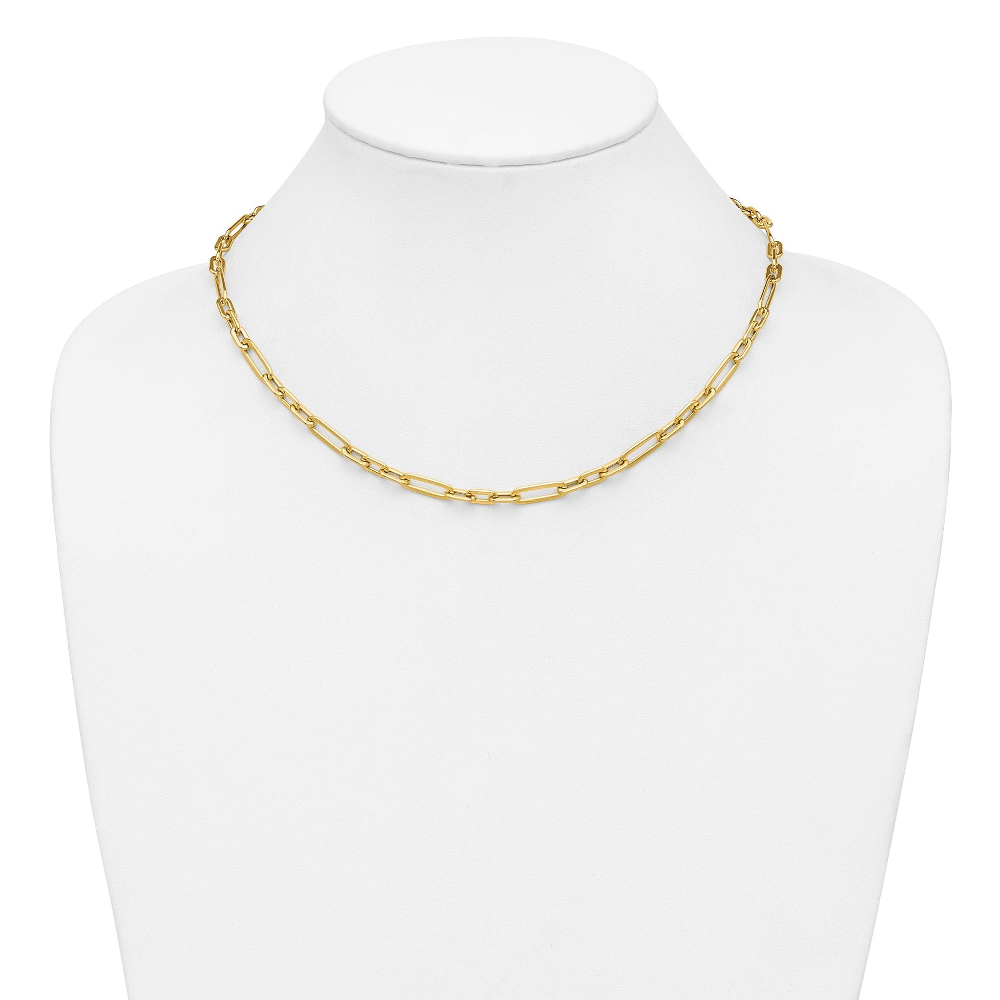 14K Polished Fancy Link Necklace