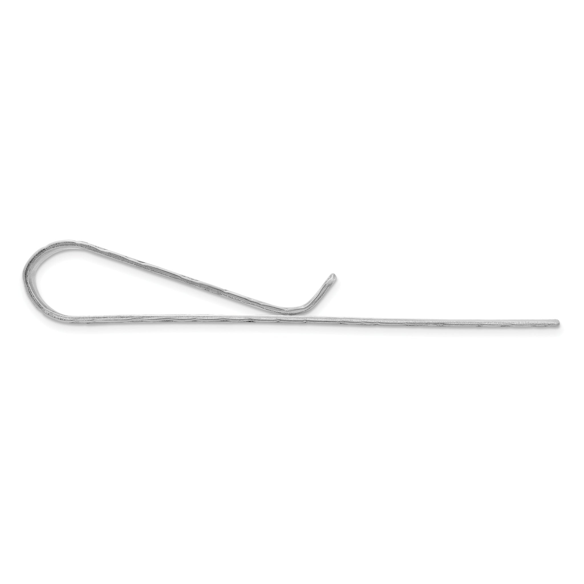 Sterling Silver 925 Tie Bar with Rhodium Polish for Men Secondary image