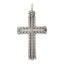Sterling Silver 925 Latin Cross Pendant with Antiqued Brushed Finish